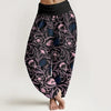Women's Harem Pants Cotton Elastic Waist 3D Print Casual Trousers