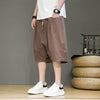 Men's Harem Pants Cotton Linen Drawstring Shorts