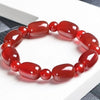 Agate Barrel Bead Bracelet with Spacers