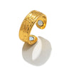 Floral Magnetic Zinc Alloy Cuff Bracelet Bangle