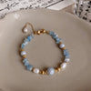 Aquamarine and Pearl Necklace or Bracelet