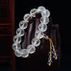 Om Mani Padme Hum Crystal and Agate Bead Bracelet