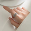 Five Emperor Coins Adjustable Ring in Silver Tone