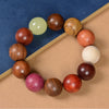 Multicolored Wooden Bead Bracelet for Men and Women