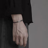 Tibet Koi Fish Wealth Black String Bracelet, Minimalist Copper Charm