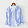 Men's Solid Color Cotton Long Sleeve Button Down Shirt