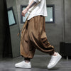 Men's Harem Pants Corduroy Drawstring Trousers