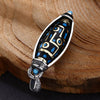 Rotatable Om Mani Padme Hum Nine-Eye Dzi Pendant Necklace