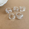 Candy Resin Ring Set, Geometric Statement Rings