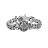 Rotating Tiger Head Charm Bracelet, Silver-Tone Copper