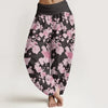 Women's Harem Pants Cotton Elastic Waist 3D Print Casual Trousers