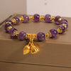 Natural Amethyst Lotus Seed Pod Bracelet