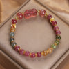 Strawberry Quartz Pixiu Bracelet with Tourmaline