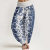 Women's Harem Pants Cotton Digital Print Elastic Waist