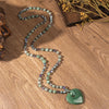 Heart Pendant Necklace with Rose Quartz or Aventurine