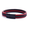 Handmade Leather Bracelet with Titanium Steel Buckle