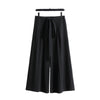 Men's Cotton Linen Wide Leg Pants with Pockets