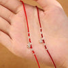 Sterling Silver Coin Red String Bracelet or Anklet