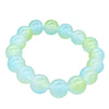 Ice Glass Bead Bracelet, Handmade Pastel Stretch Wristband
