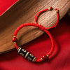 Tibetan Dzi Bead Bracelet, Agate Protection Charm