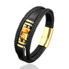Multi-layer Leather Bracelet with Stone Charm