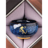 Chinese Zodiac Ceramic Teacup Blue Glaze Kung Fu Tea Cup