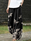 Women's Wide Leg Pants With Pockets, Printed Harem Trousers
