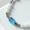 Woven White Jade and Blue Stone Pixiu Bracelet
