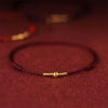 Handmade Red String Bracelet with Love Knot and Flower Charm