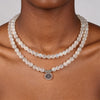 White Moonstone Lotus Necklace Natural Stone Beads