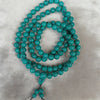 Turquoise 108 Bead Mala Bracelet with Red Accents