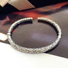 Engraved Open Cuff Bangle and Ring Set
