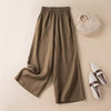 Women's Wide Leg Pants High Waist Cotton Linen Trousers