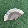 Bamboo Folding Fan with Yellow Paper and Tassel