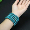 Turquoise Bracelet, Magnesite Inlay, Handmade Beads