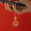 Gold-Tone Peace Charm Keychain and Phone Strap
