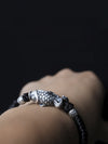 Silver Luck Koi Fish Braided String Bracelet