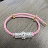 Geometric Copper Charm Bracelet with Red String