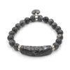 Quartz Love Heart Beads Bracelet with Gemstone Pendant