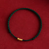 999 Gold Mini Three Beads Design Luck Rope Bracelet Anklet