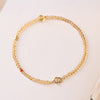 Ultra-Thin Crystal Beads Bracelet with Gold-Tone Clasp