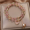 Multi-Color Crystal Wrap Bracelet with Charm