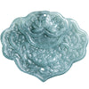 Carved Jade Lotus Pendant Necklace, Blue Water Jadeite
