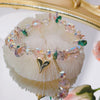 Crystal Charm Bracelet with Clover, Heart or Flower Motif