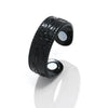 Floral Magnetic Zinc Alloy Cuff Bracelet Bangle