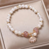Pearl and Charm Bracelet with Gemstone Accents