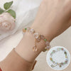 Floral Quartz Bracelet with Tulip Charm