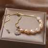 Pearl and Charm Bracelet with Gemstone Accents