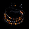 Tiger Eye Rock Protection Bracelet Set - 3Pcs Woven Men's Jewelry