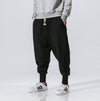 Men's Linen Harem Pants With Drawstring Waist And Pockets